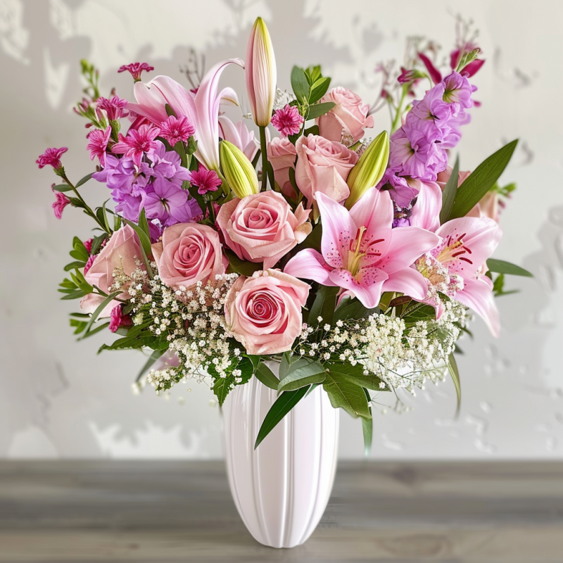 Pastel Perfection: A Symphony of Pink Florals